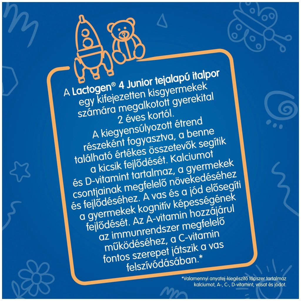 Nestlé Lactogen 4 Junior tejalapú italpor vitaminokkal és ásványi anyagokkal 24 hó+ (500 g)