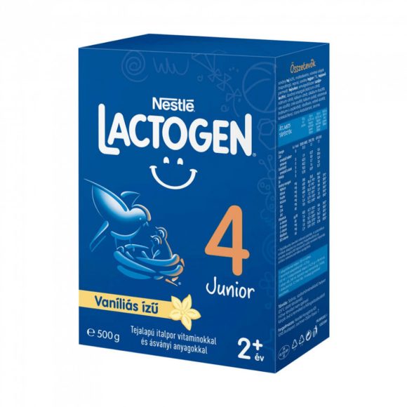 Nestlé Lactogen 4 Junior vaníliás tejalapú italpor vitaminokkal és ásványi anyagokkal 24 hó+ (500 g)