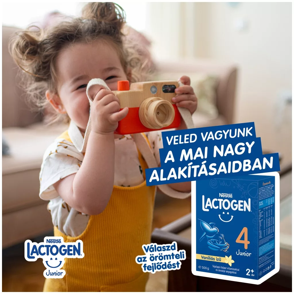 Nestlé Lactogen 4 Junior vaníliás tejalapú italpor vitaminokkal és ásványi anyagokkal 24 hó+ (500 g)