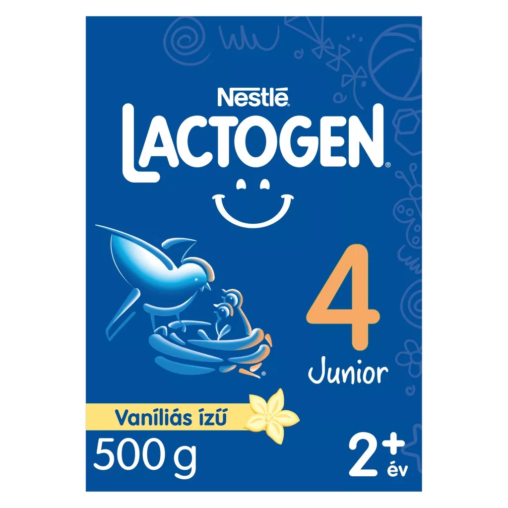 Nestlé Lactogen 4 Junior vaníliás tejalapú italpor vitaminokkal és ásványi anyagokkal 24 hó+ (500 g)