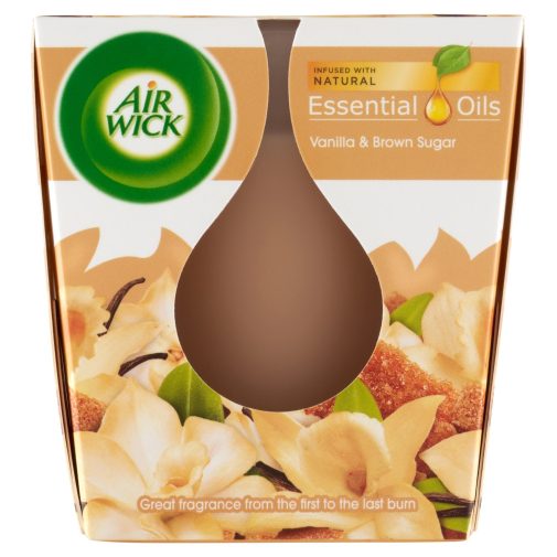 Air Wick Essential Oils illatgyertya Vanília és barnacukor (105 g)