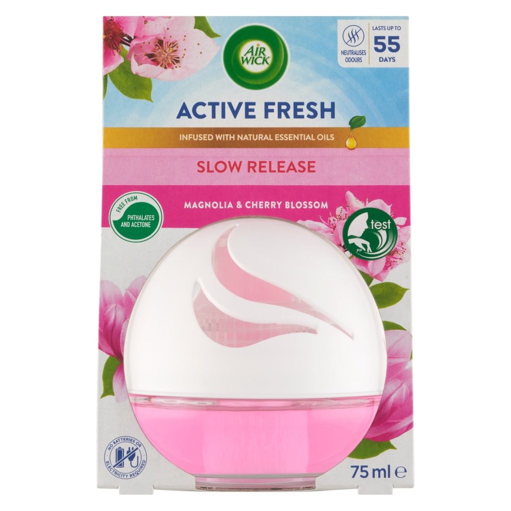 Air Wick Decosphere Légfrissítő gömb, Magnólia és cseresznye illattal (75 ml)