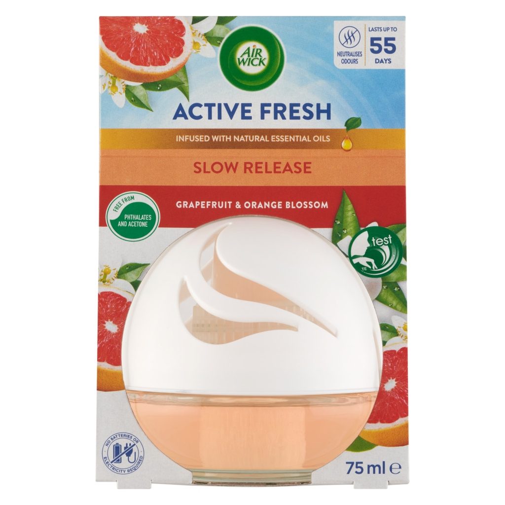 Air Wick Decosphere Légfrissítő gömb, Grapefruit és narancsvirág illattal (75 ml)