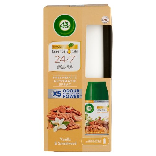 Air Wick Freshmatic Automata Légfrissítő spray készülék, Vanília és szantálfa illat (250 ml)