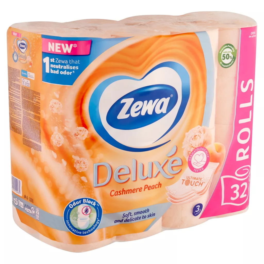 Zewa Deluxe Cashmere Peach 3 rétegű toalettpapír (32 tekercs)
