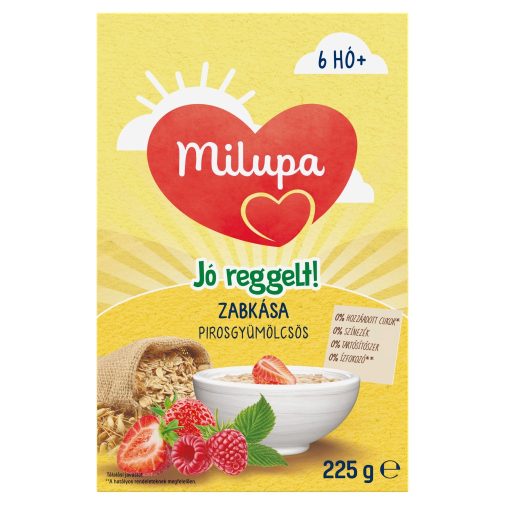 Milupa Jó reggelt!  Zabkása, pirosgyümölcsös 6 hó+ (225 g)