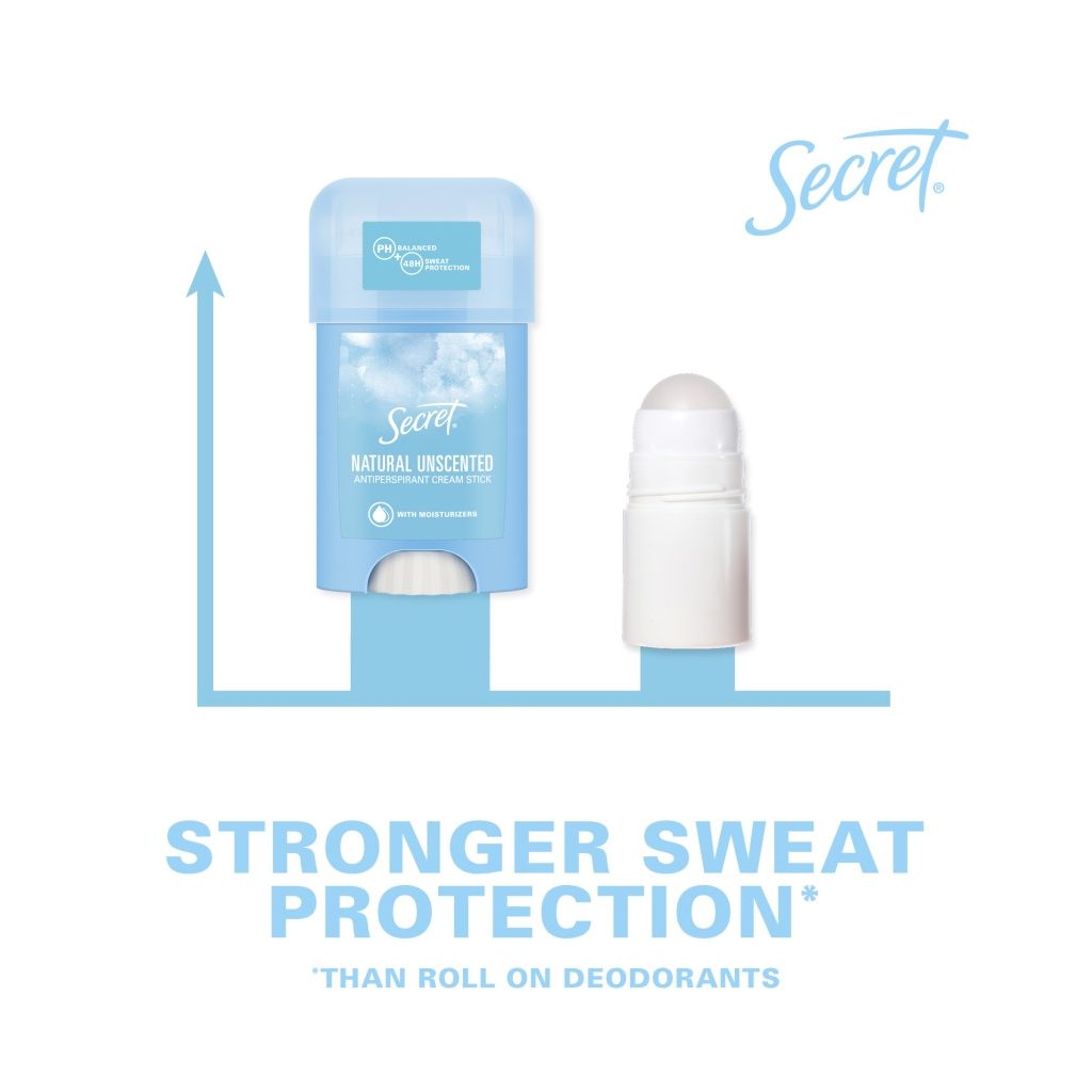 Secret Izzadásgátló Krémstift Natural Illatmentes Női 40 ml