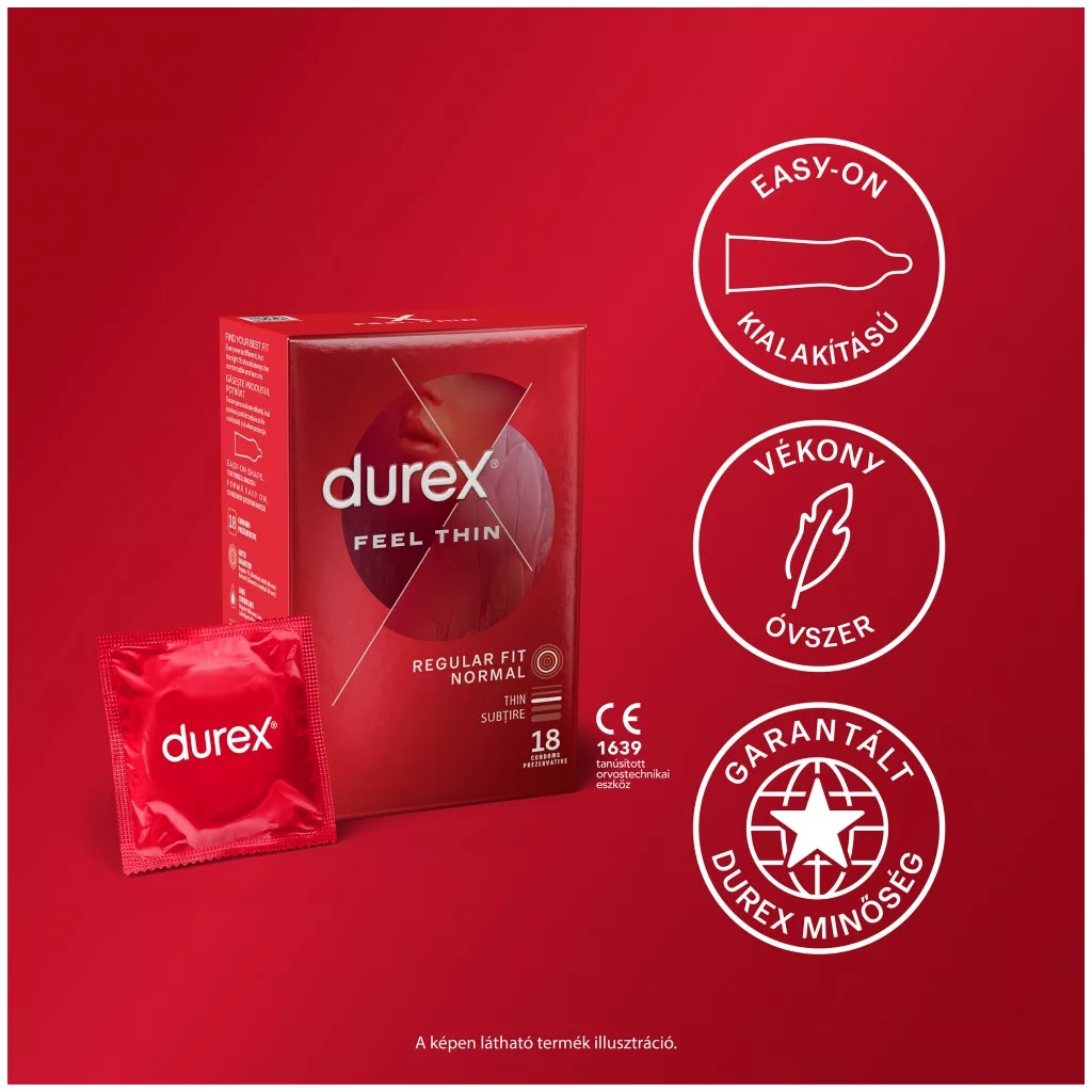 Durex Feel Thin élethű érzés óvszer (18 db)