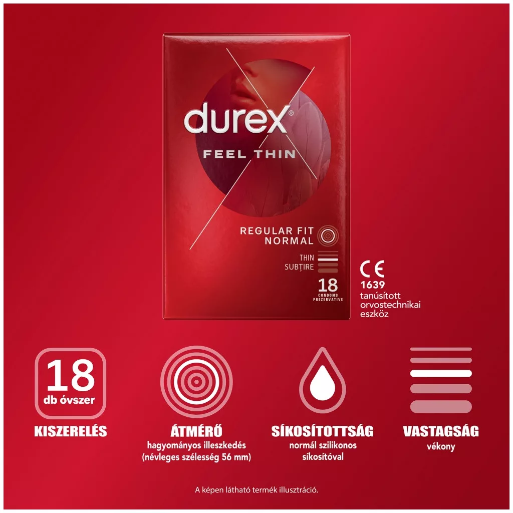 Durex Feel Thin élethű érzés óvszer (18 db)