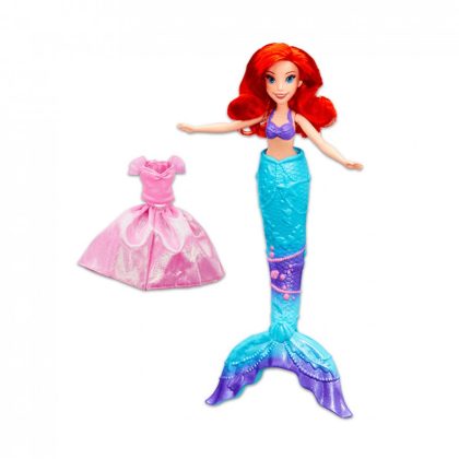 Disney hercegnők Ariel baba ruhával és levehető uszonnyal