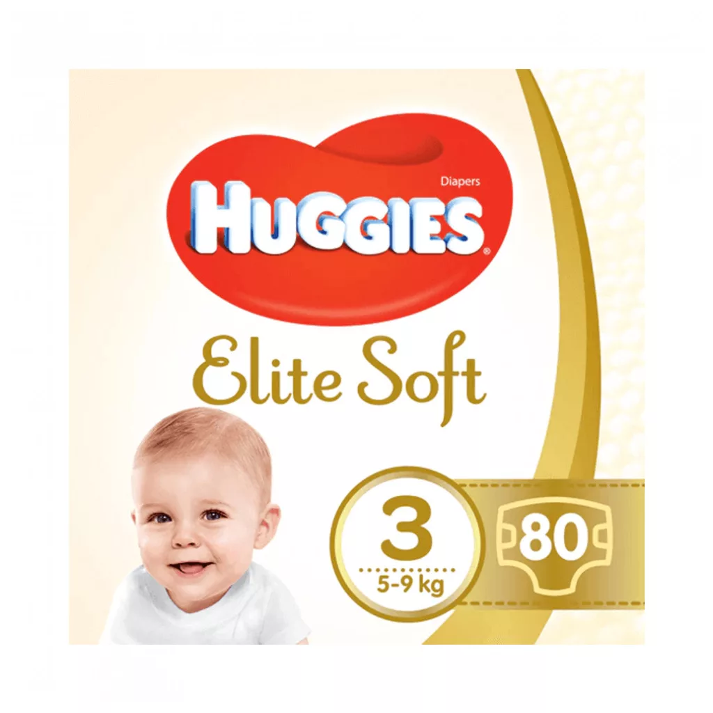 Huggies Elite Soft pelenka 3, 5-9 kg, 80 db