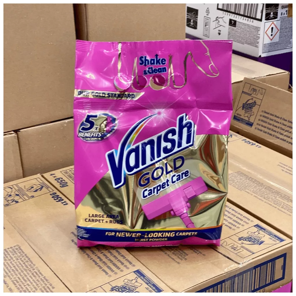 Vanish Gold Carpet Care szőnyegtisztító por (3x650 g)