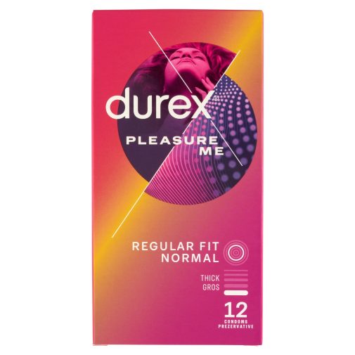 Durex Emoji PleasureMe bordás-pontozott óvszer (12 db)