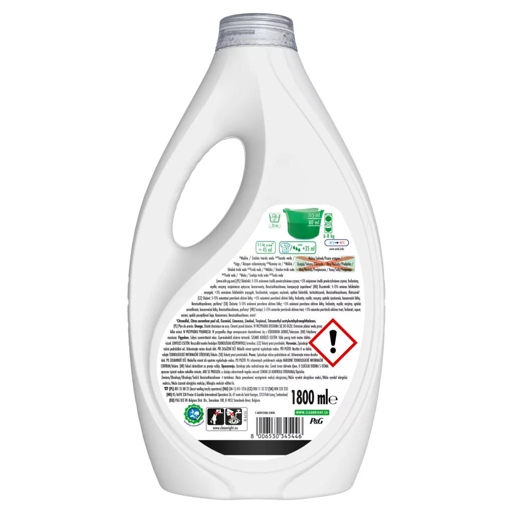 Ariel Folyékony Mosószer +Touch Of Lenor Japanese Blossom 1,8 liter (40 mosás)