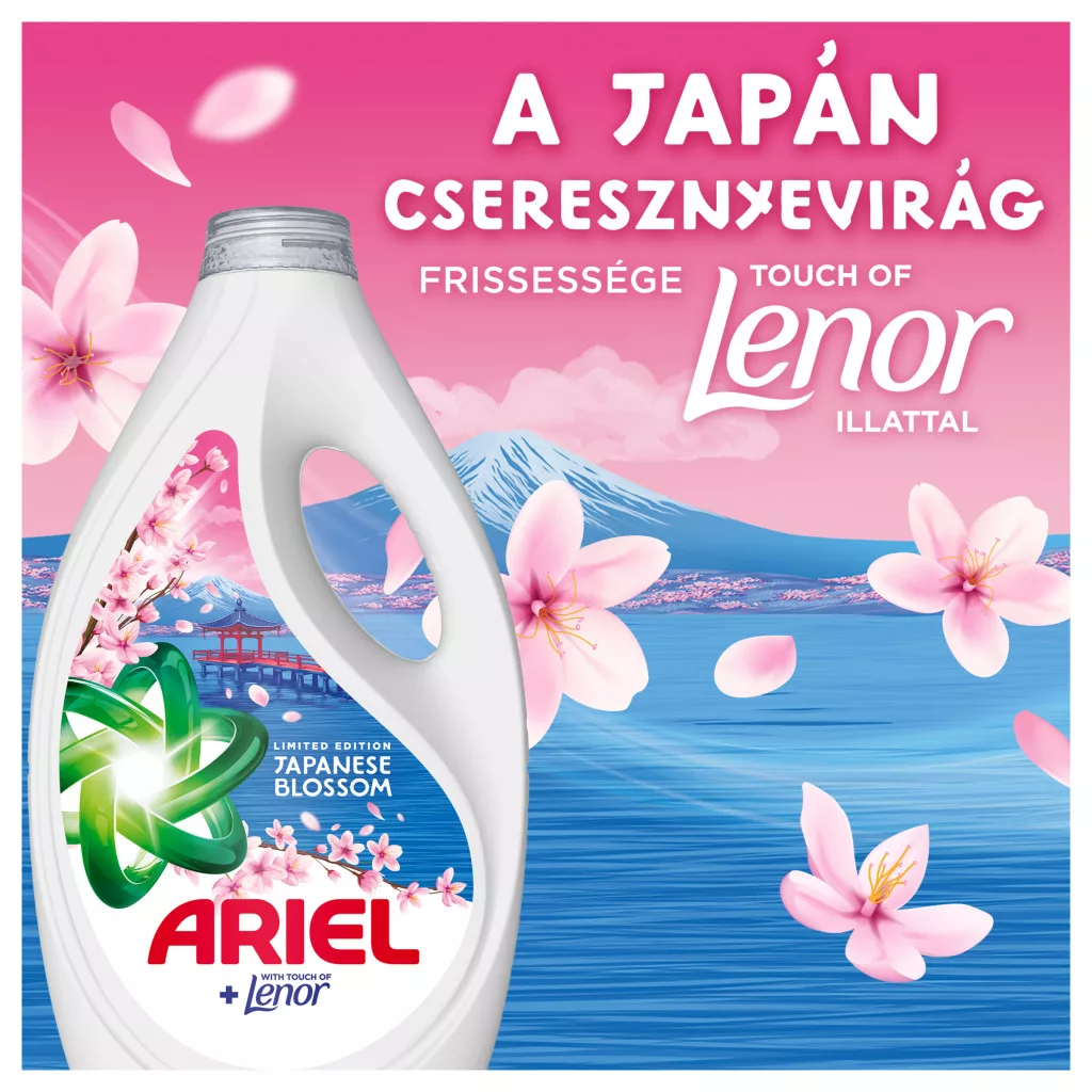 Ariel Folyékony Mosószer +Touch Of Lenor Japanese Blossom 4,05 liter (90 mosás)