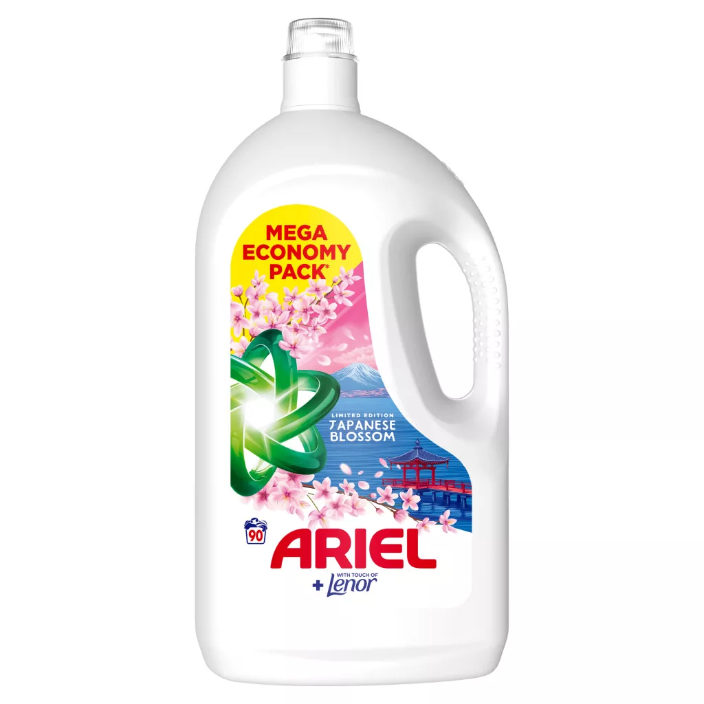 Ariel Folyékony Mosószer +Touch Of Lenor Japanese Blossom 4,05 liter (90 mosás)