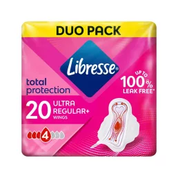 Libresse Ultra+ szárnyas egészségügyi betét (2x10 db)
