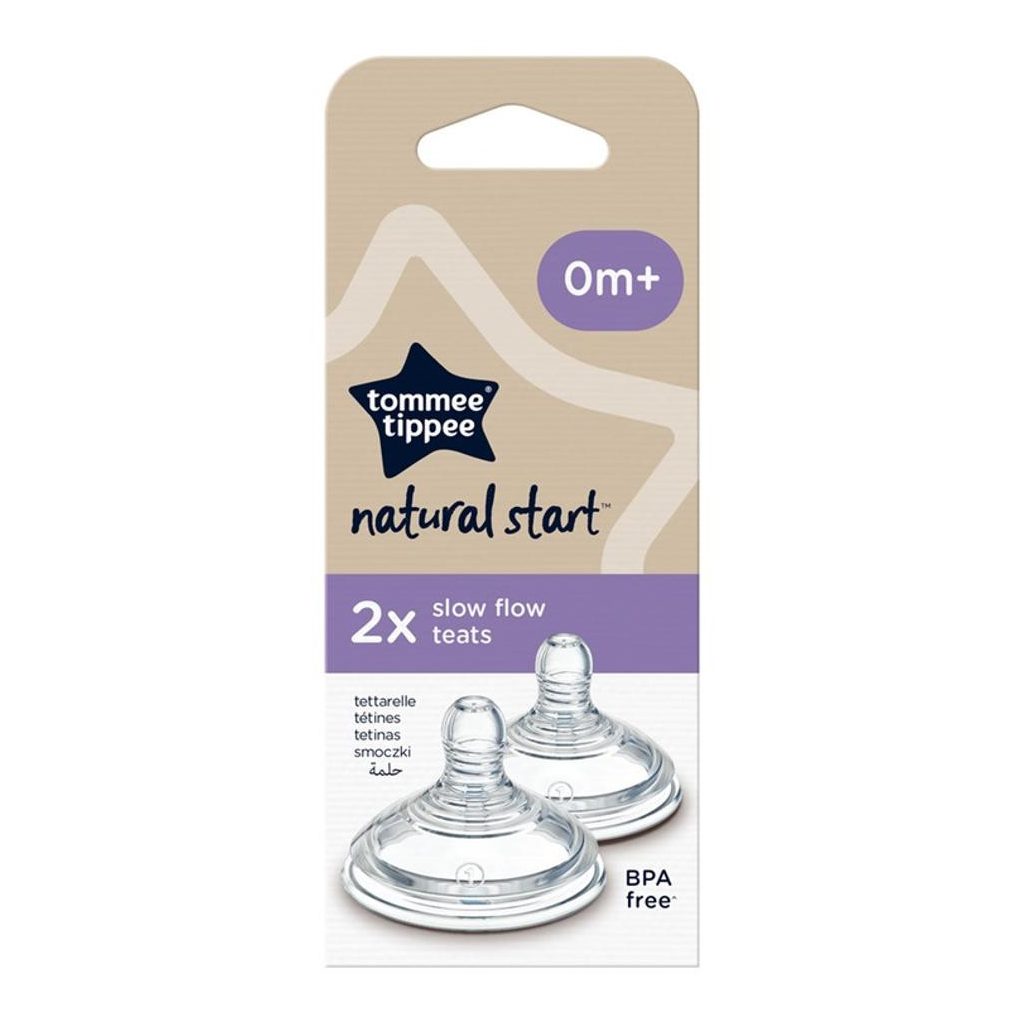 Tommee Tippee Natural start etetőcumi, lassú folyású 0 hó+ (2 db)