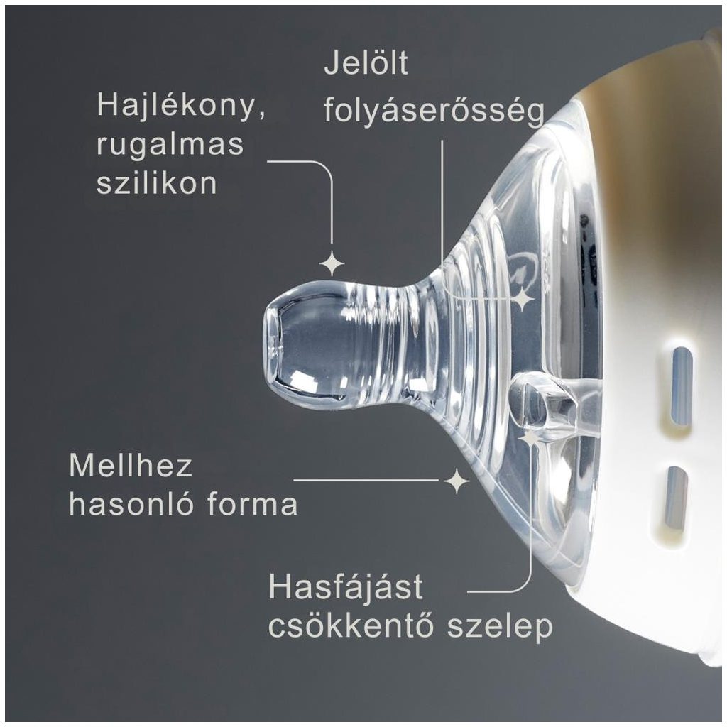 Tommee Tippee Natural start etetőcumi, lassú folyású 0 hó+ (2 db)