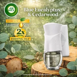   Air Wick elektromos légfrissítő készülék Eukaliptusz és cédrusfa utántöltővel (19 ml)