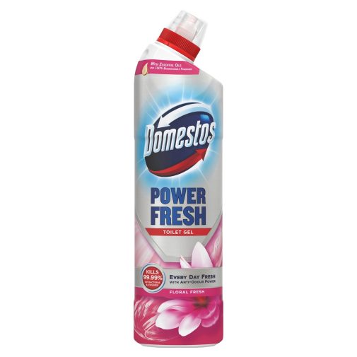 Domestos Power Fresh WC tisztító gél, vízkő lerakódás ellen, Floral Fresh, Intenzív illattal (700 ml)