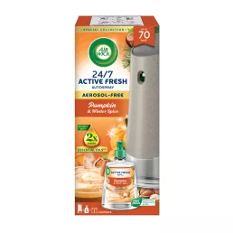   Air Wick Active Fresh Automata Légfrissítő spray készülék, Fűszeres sütőtök varázs illat (228 ml)