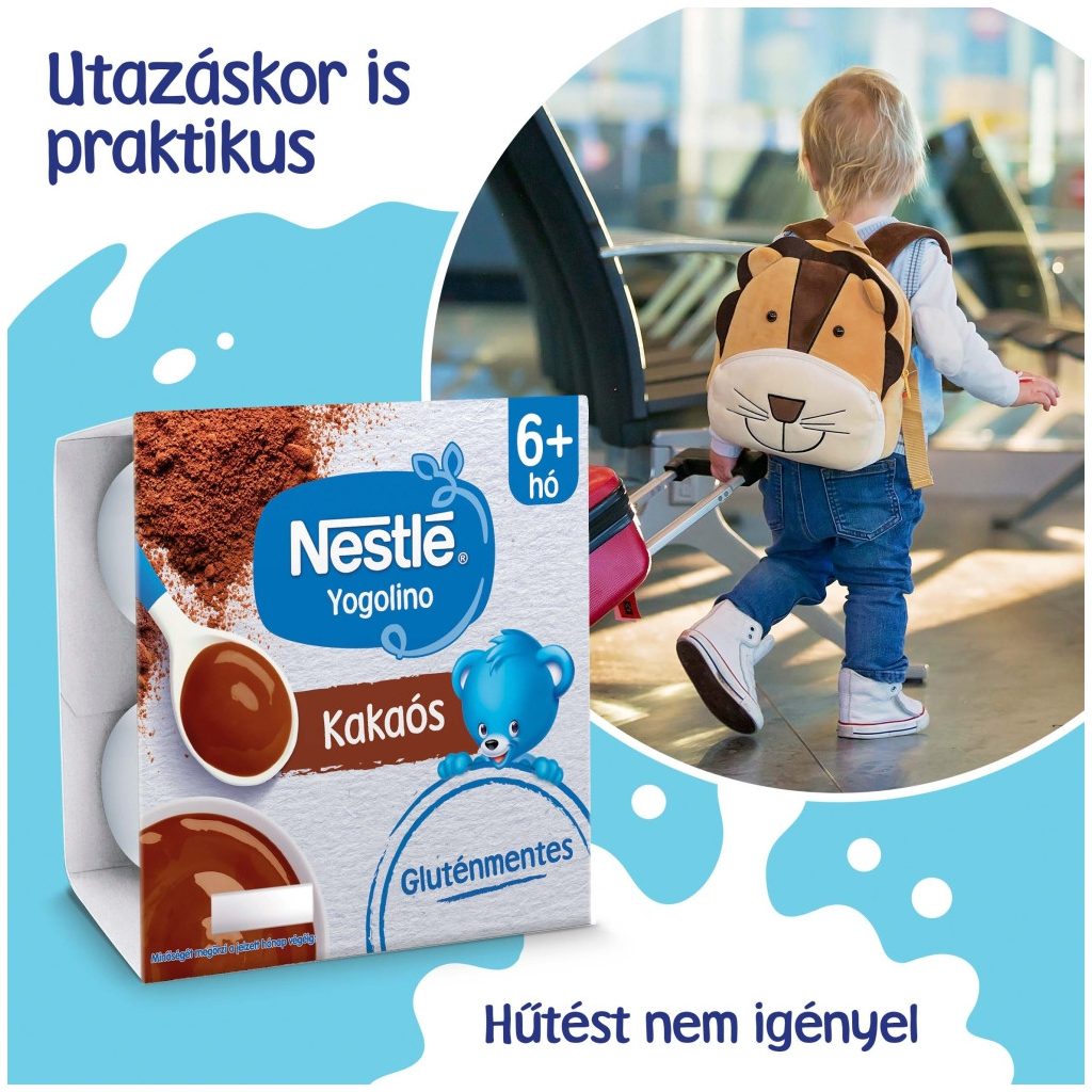 Nestlé Yogolino kakaós babapuding 6-36 hónapos korig (4x100 g)