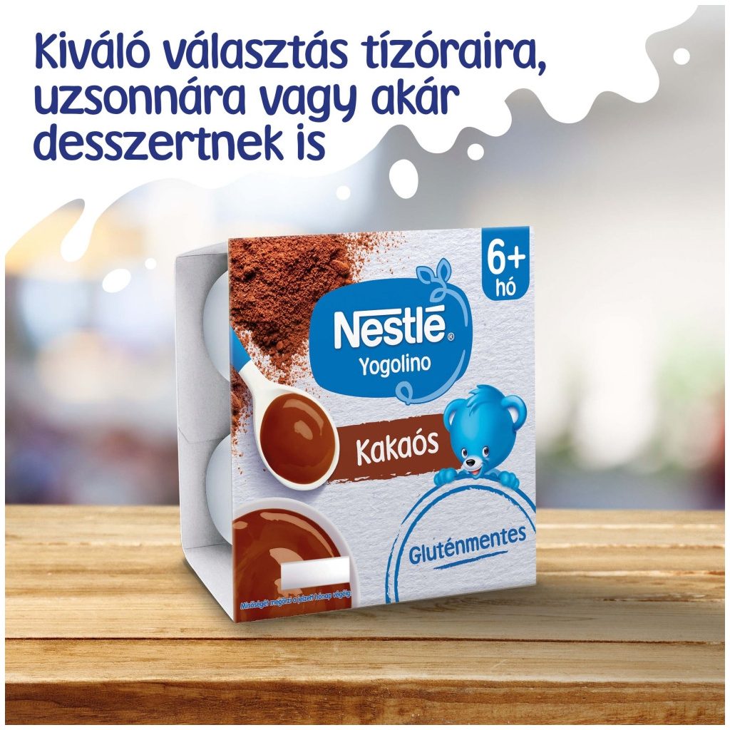 Nestlé Yogolino kakaós babapuding 6-36 hónapos korig (4x100 g)