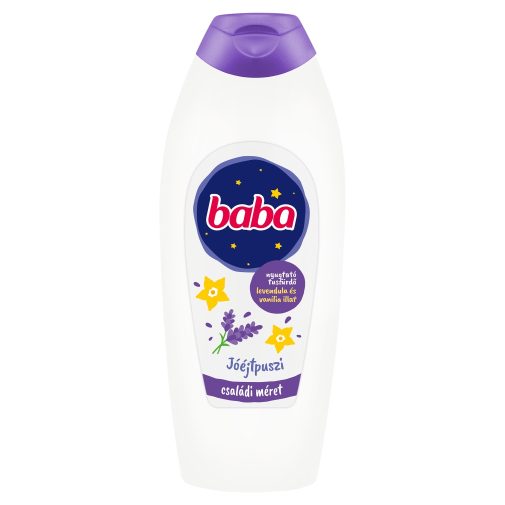Baba nyugtató Jóéjtpuszi tusfürdő levendula és vanília illat (750 ml)