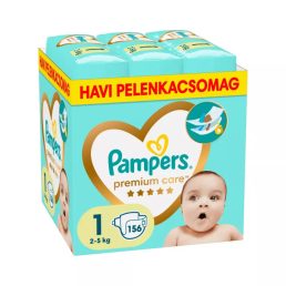   Pampers Premium Care pelenka 1, 2-5 kg, HAVI PELENKACSOMAG 156 db