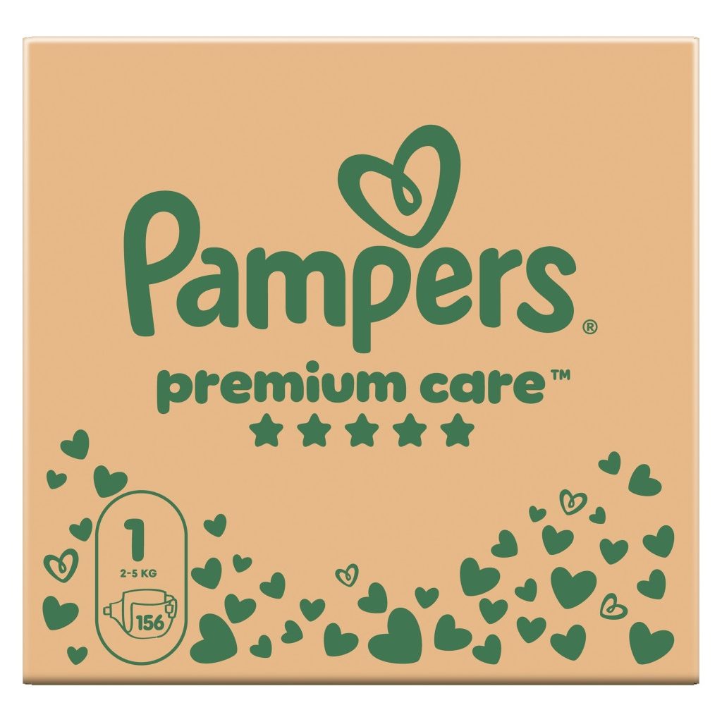 Pampers Premium Care pelenka 1, 2-5 kg, HAVI PELENKACSOMAG 156 db