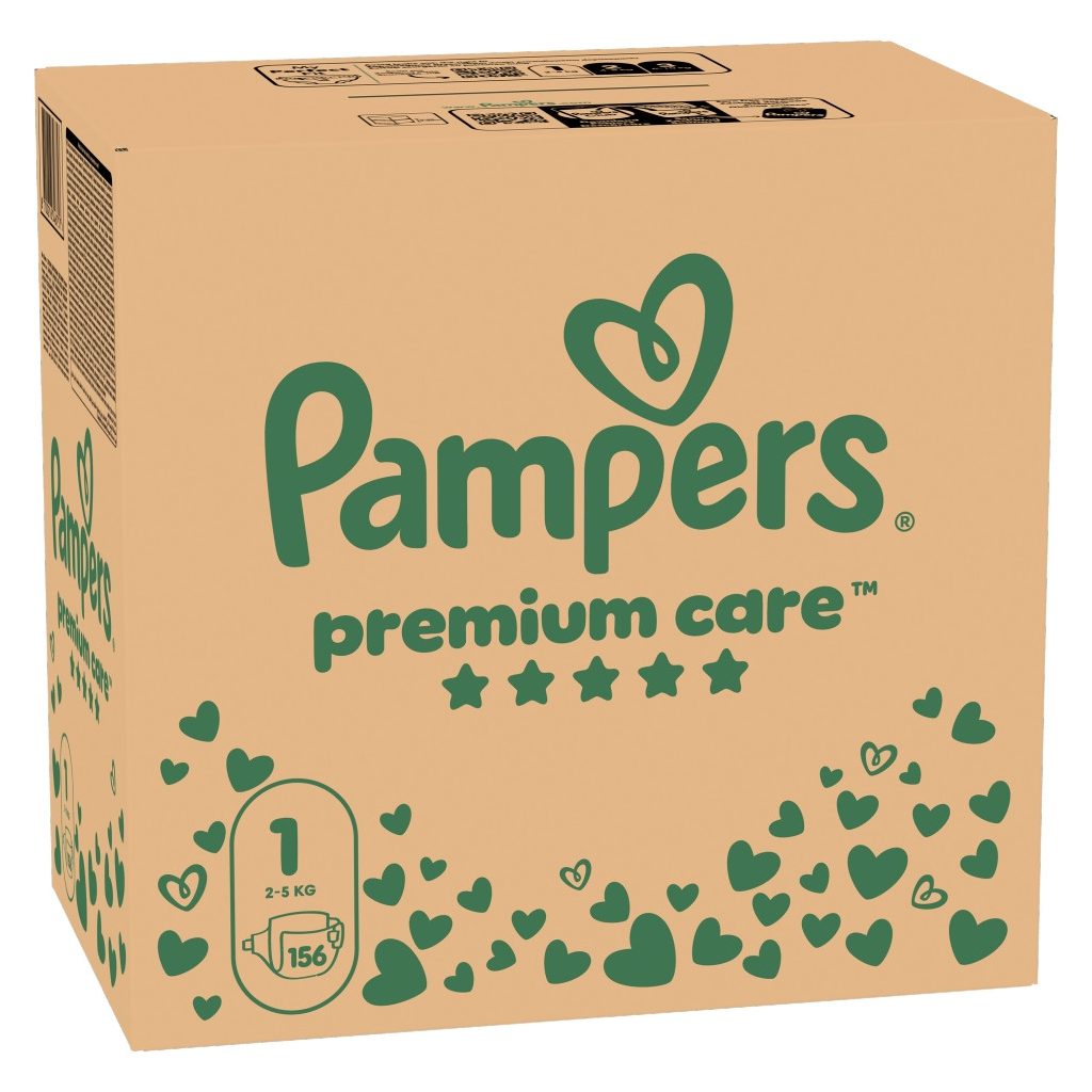Pampers Premium Care pelenka 1, 2-5 kg, HAVI PELENKACSOMAG 156 db
