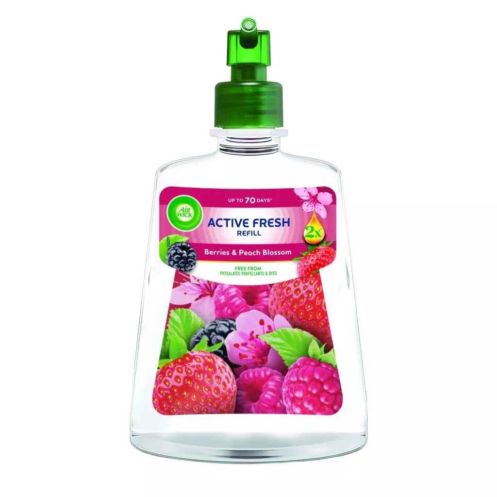 Air Wick Active Fresh Automata Légfrissítő spray utántöltő, Erdei gyümölcs és barackvirág (228 ml)