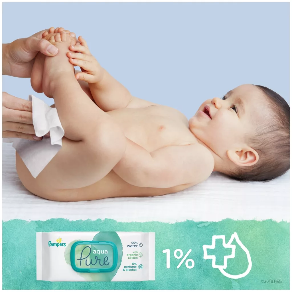 Pampers Aqua Pure nedves törlőkendő 9x48 db