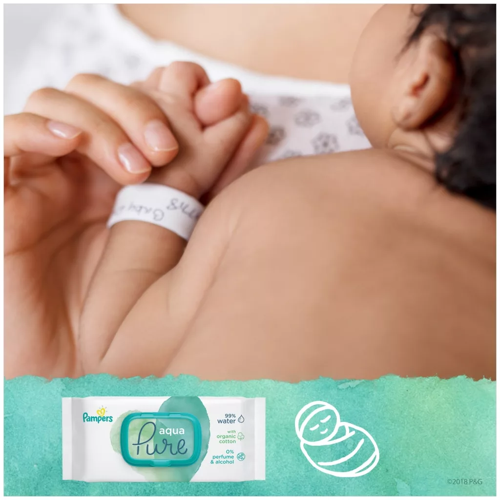 Pampers Aqua Pure nedves törlőkendő 9x48 db
