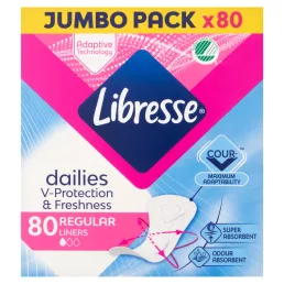   Libresse Dailies Fresh & Protect Regular tisztasági betét (80 db)