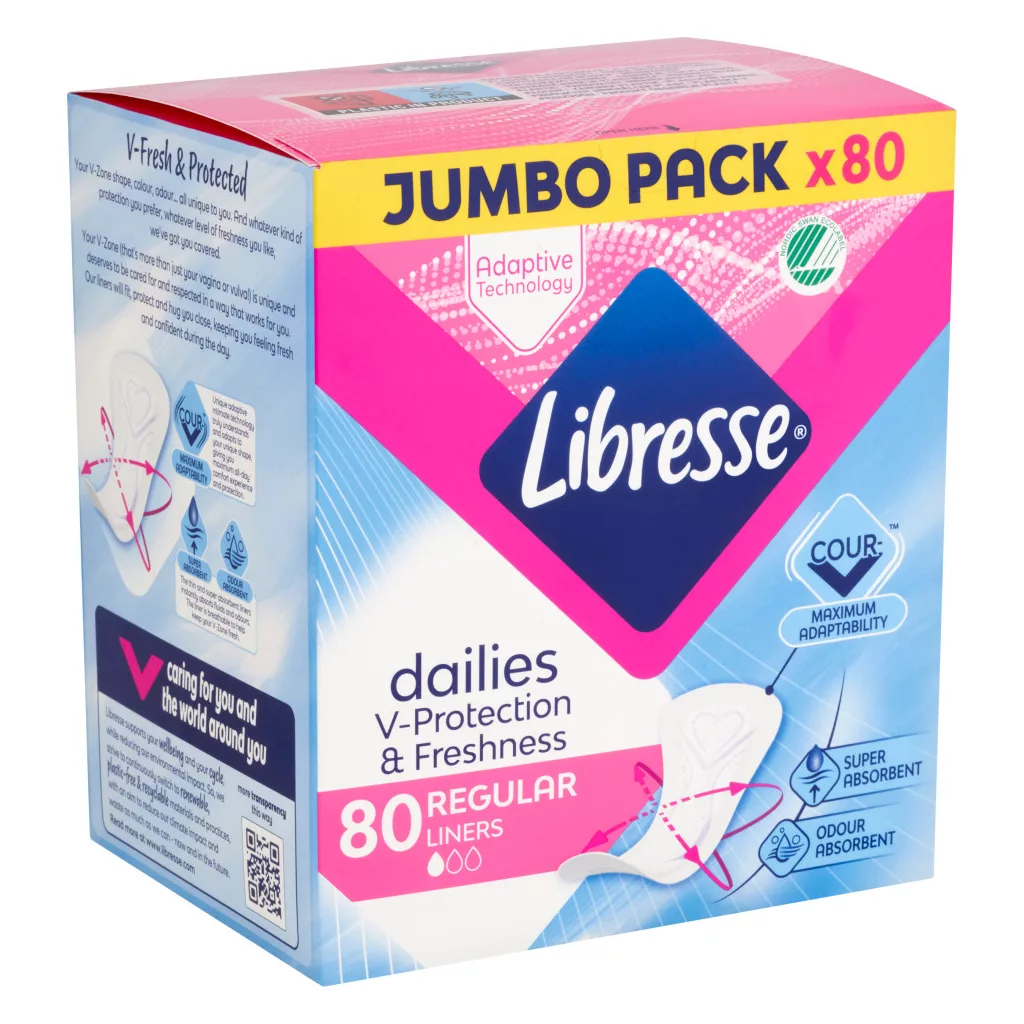 Libresse Dailies Fresh & Protect Regular tisztasági betét (80 db)