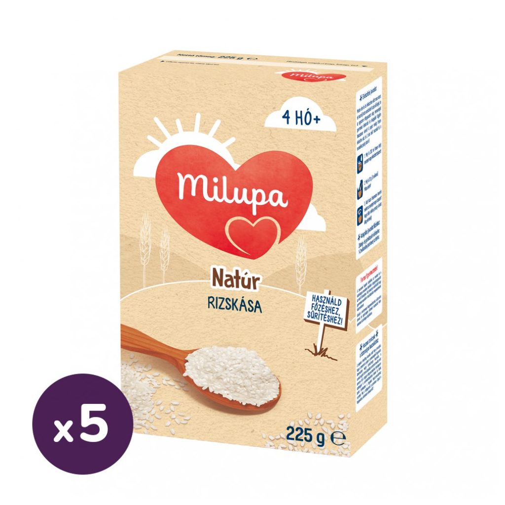 Milupa Natúr Rizskása 4 hó+ (5x225 g)