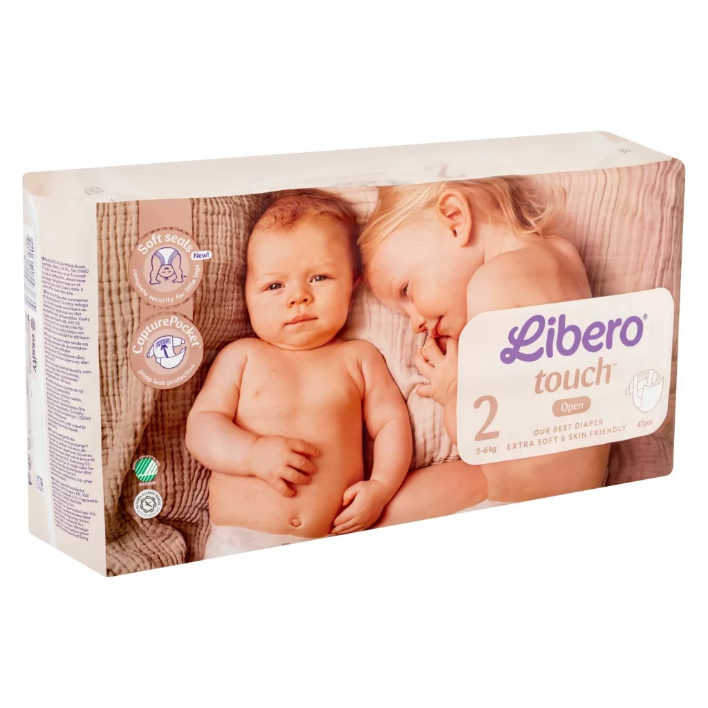 Libero Touch 2 pelenka, 3-6 kg, 47 db + AJÁNDÉK Baba az autóban matrica