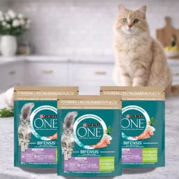   Purina One Sensitive száraz macskaeledel pulykával (3x800 g)