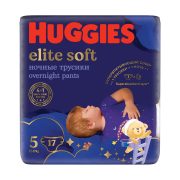   Huggies Elite Soft Overnights Pants éjszakai bugyipelenka 5, 12-17 kg, 17 db