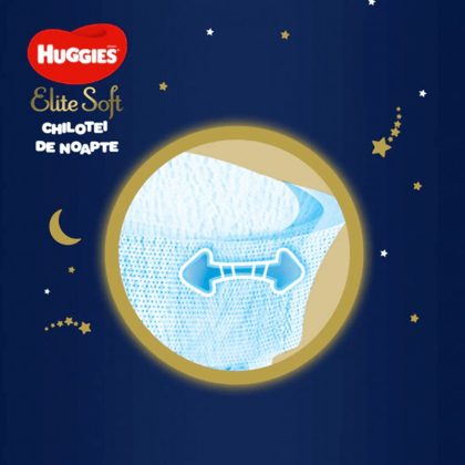 Huggies Elite Soft Overnights Pants éjszakai bugyipelenka 5, 12-17 kg, 17 db