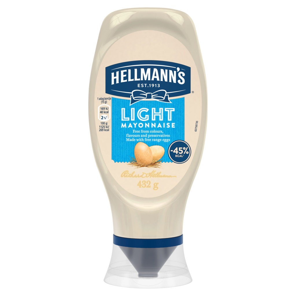 Hellmann's light majonéz, flakonos (432 g)