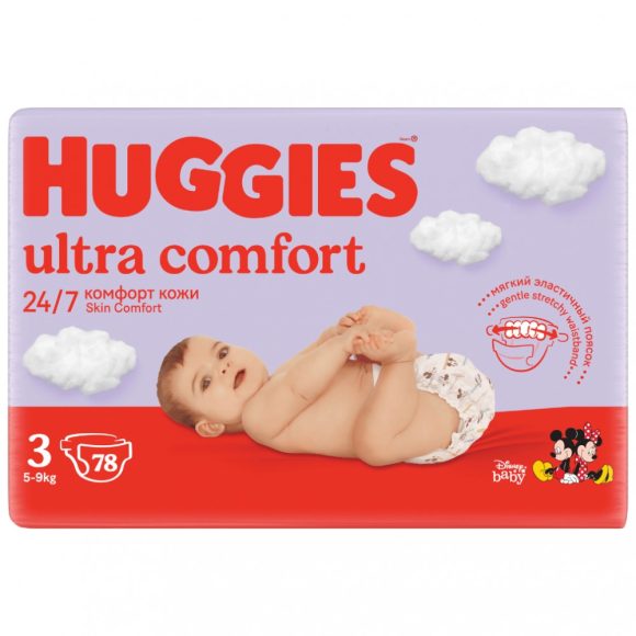 Huggies Ultra Comfort nadrágpelenka 3, 5-8 kg, 78 db