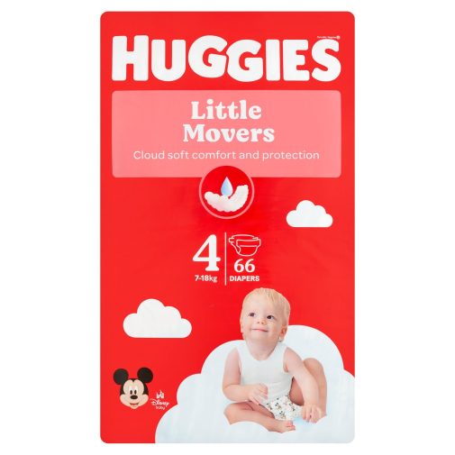 Huggies Little Movers nadrágpelenka 4, 7-18 kg, 66 db
