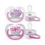 Philips AVENT SCF080/02 Ultra air játszócumi Text 0-6hó, lányos (2 db)