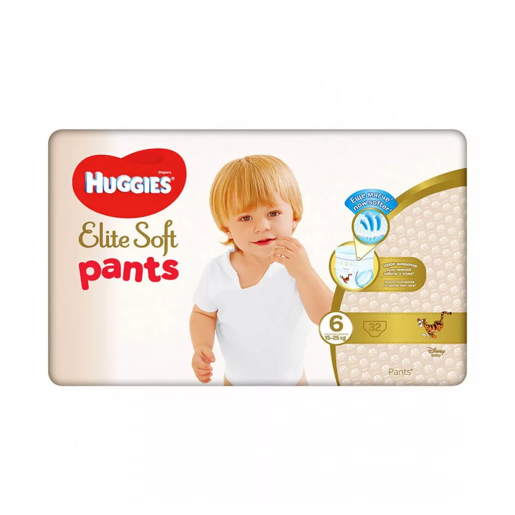 Huggies Elite Soft bugyipelenka 6, 15-25 kg, 32 db