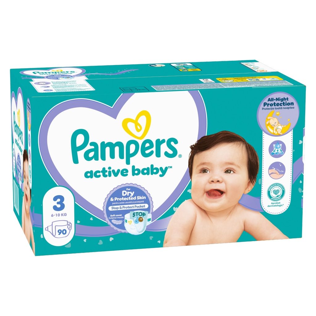 Pampers Active Baby pelenka, Midi 3, 6-10 kg, 90 db