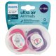 Philips AVENT SCF080/08 Ultra air játszócumi 6-18hó lányos, 2 db (állatos)