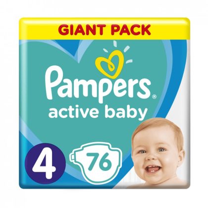 Pampers Active Baby pelenka, Maxi 4, 9-14 kg, 76 db